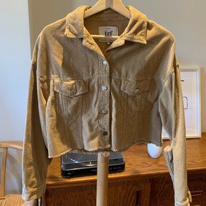 Zara Corduroy Cutoff Jacket